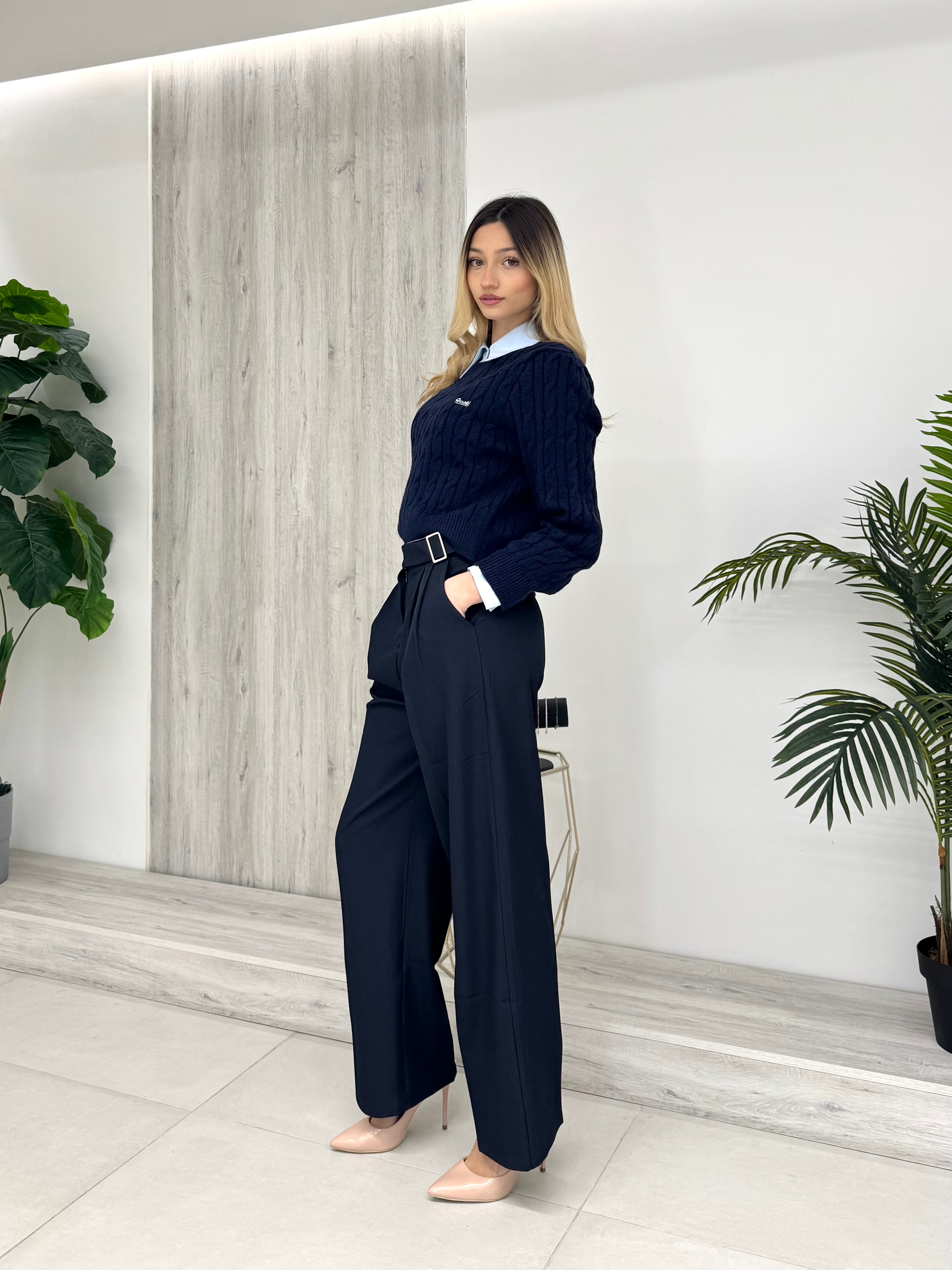 Pantalone a palazzo MARNIE blu