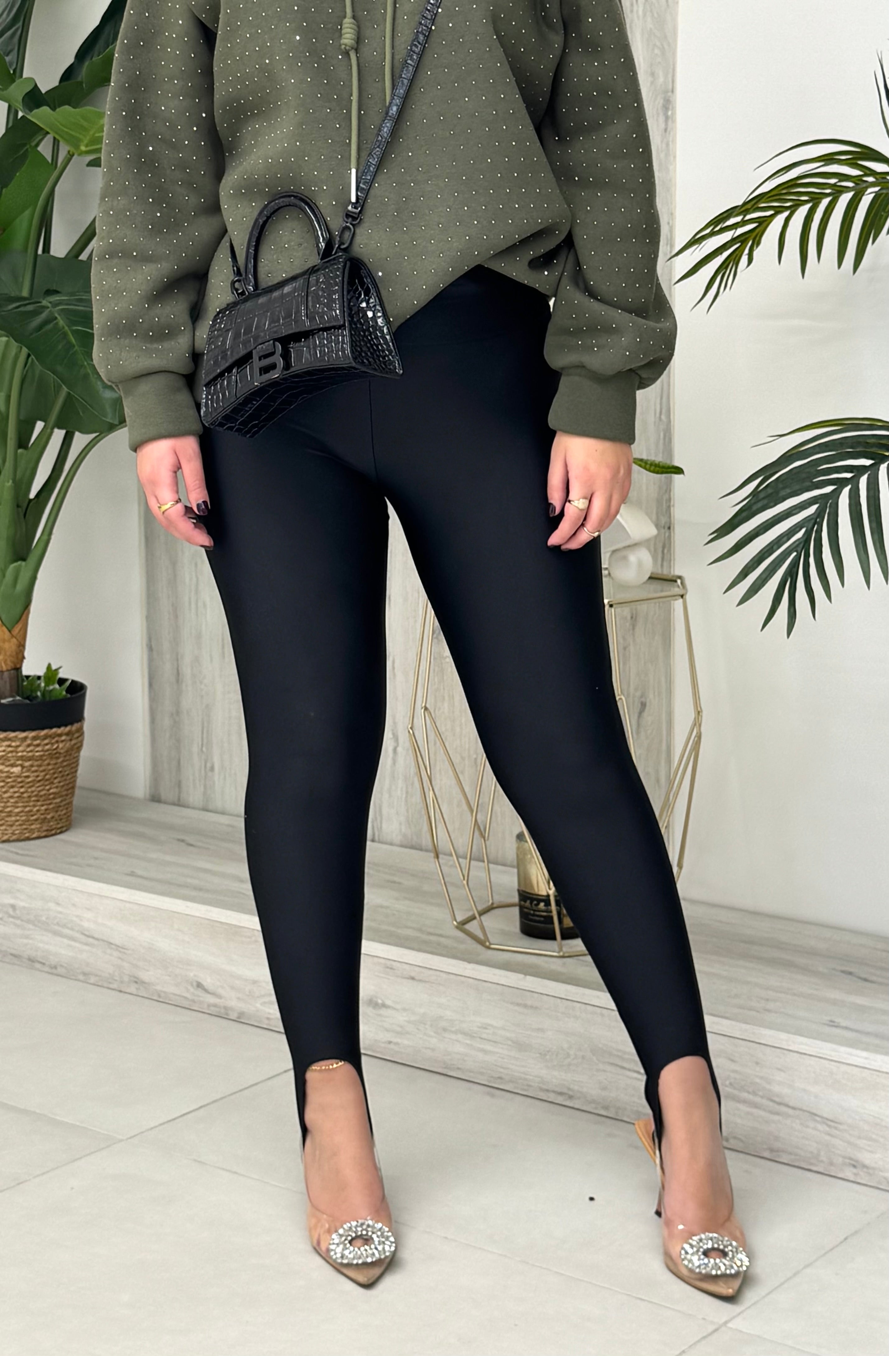 Leggins con ghette nero